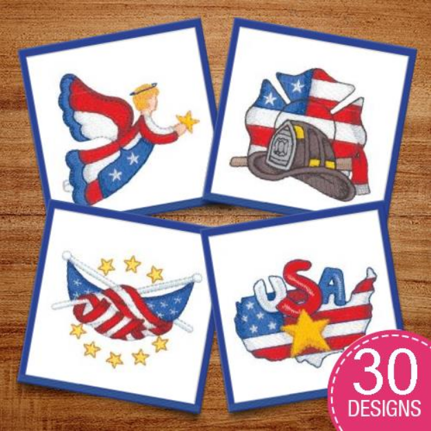 Picture of Patriotic Pack #6 Embroidery Design Pack