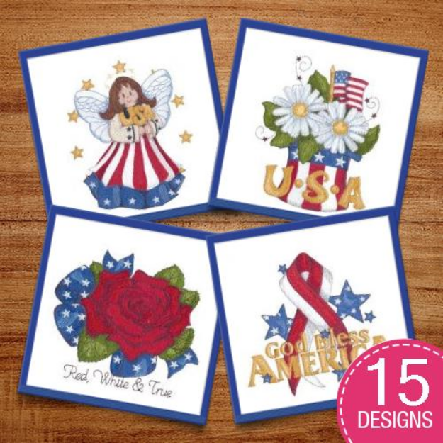 Picture of Patriotic Pack #7 Embroidery Design Pack