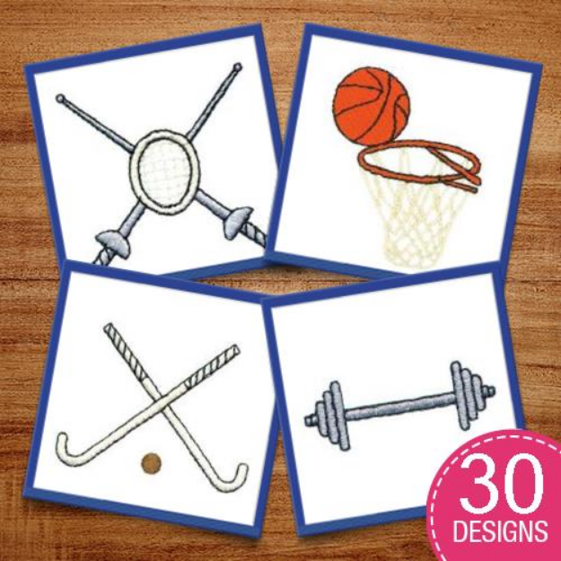 Picture of Sports Pk #1 Embroidery Design Pack