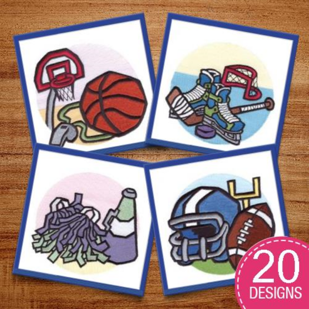 Picture of Sports Pack #42 Embroidery Design Pack