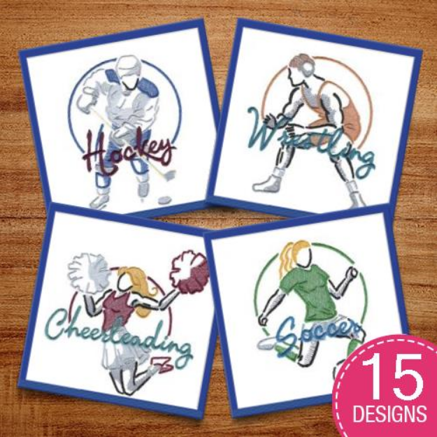 Picture of Sports Pack #47 Embroidery Design Pack