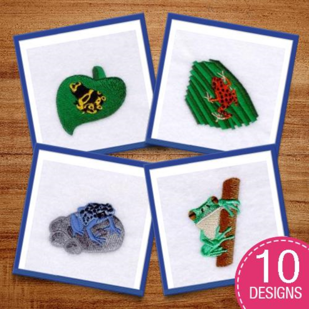 Picture of Frog Fun Embroidery Design Pack