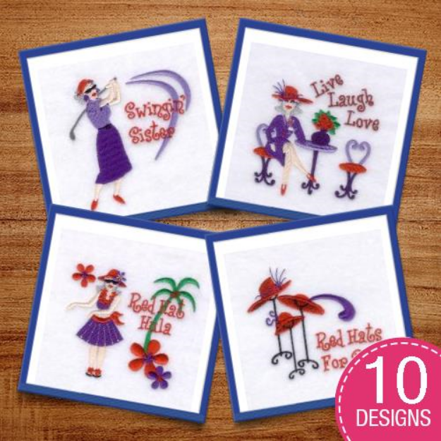 Picture of Red Hat Fashions Embroidery Design Pack