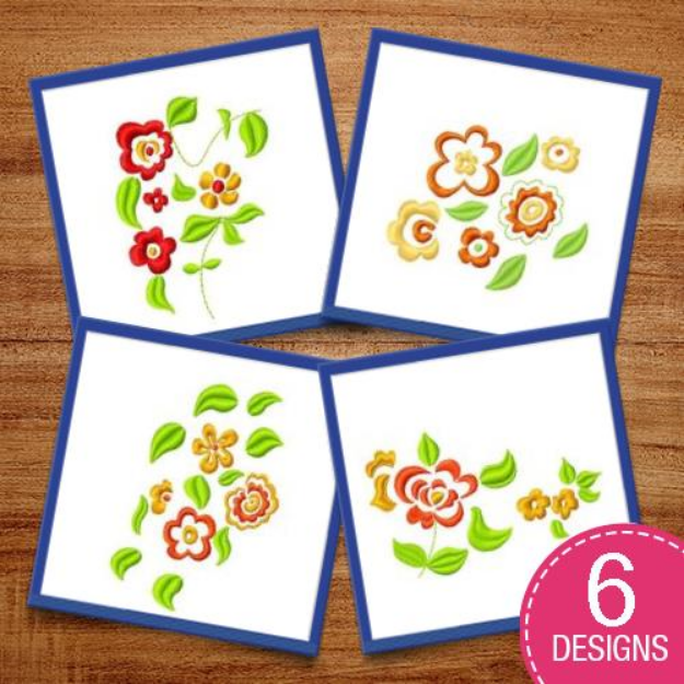 Picture of Flowers  Embroidery Design Pack
