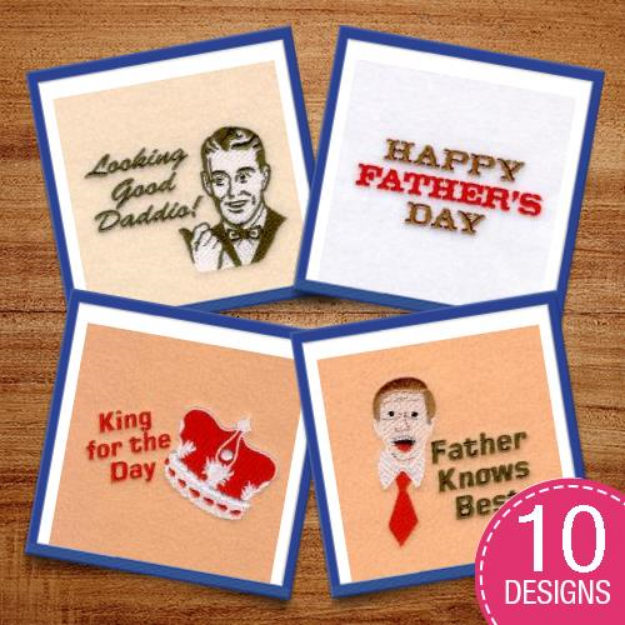 Picture of Classic Fathers Day Embroidery Design Pack