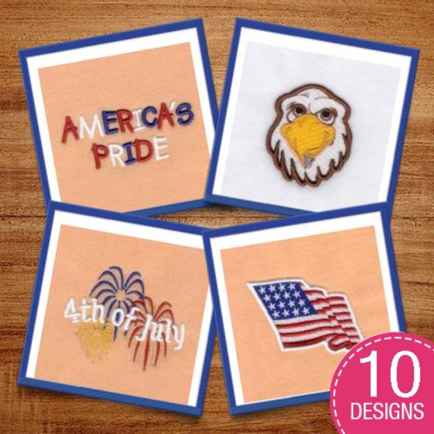 Picture of 4th of July (Puff) Embroidery Design Pack