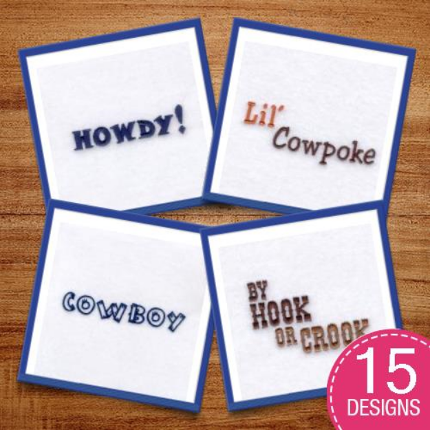 Picture of Cowboy Embroidery Design Pack