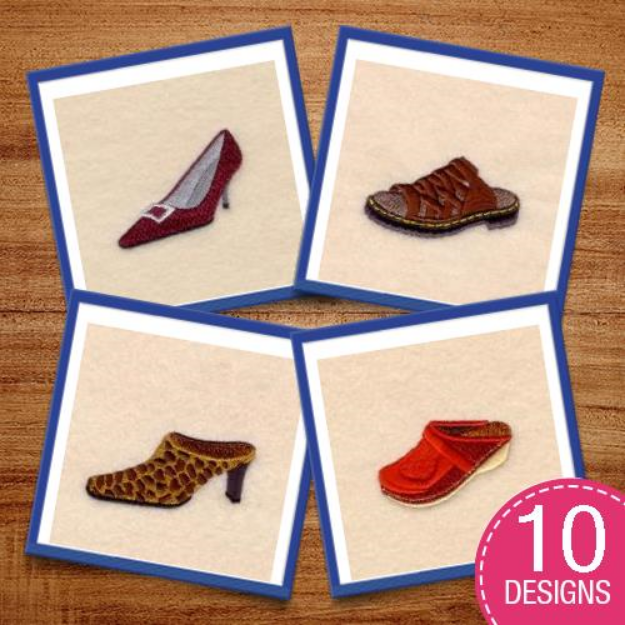 Picture of Shoe Fashion Embroidery Design Pack