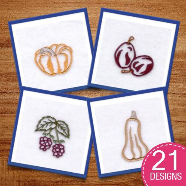 Picture of Fall Flavor Embroidery Design Pack