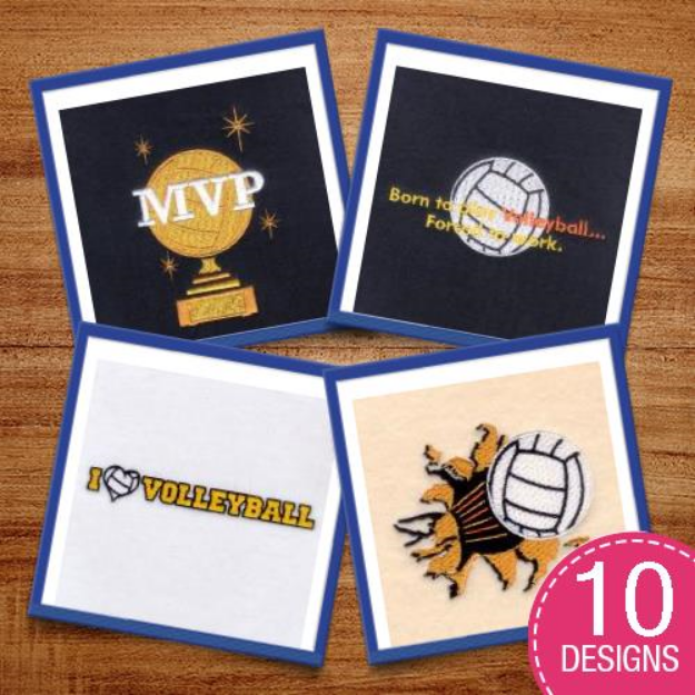 Picture of Volleyball Embroidery Design Pack