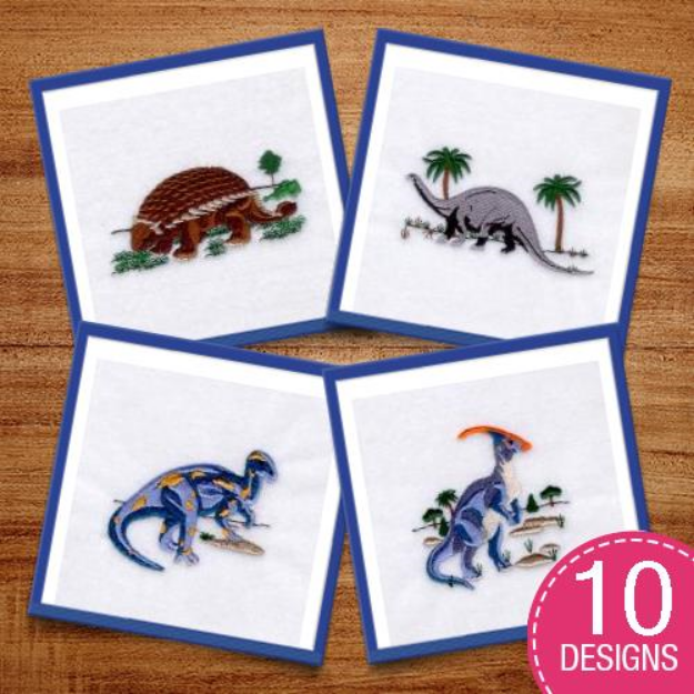 Picture of Dinosaurs Embroidery Design Pack