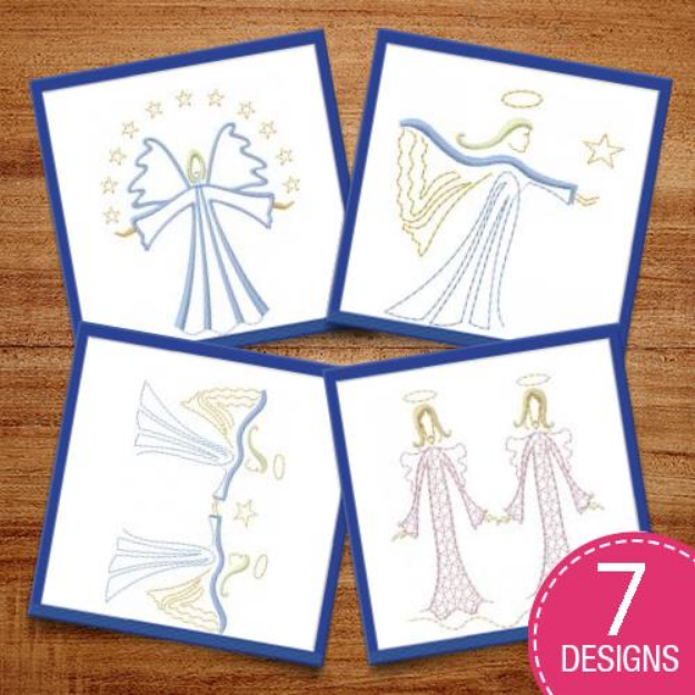 Picture of Angels Embroidery Design Pack