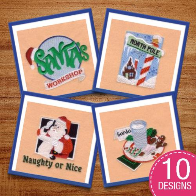 Picture of Santa's Workshop Embroidery Design Pack