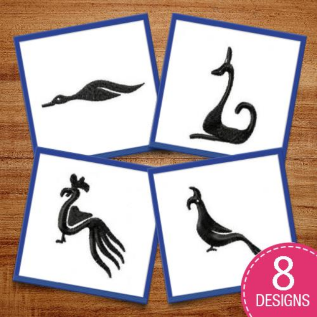 Picture of Animal Silhouettes Embroidery Design Pack