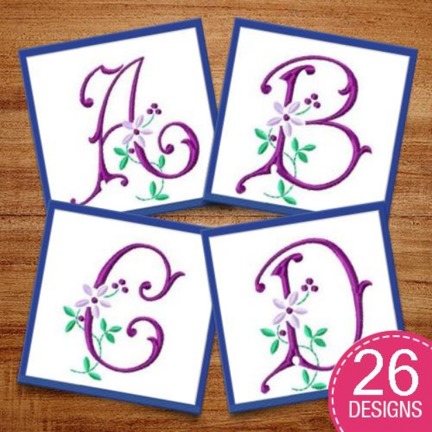Picture of Vintage Alphabet 7 Embroidery Design Pack