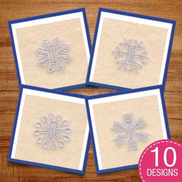 Picture of Snowflake Buttonholes Embroidery Design Pack