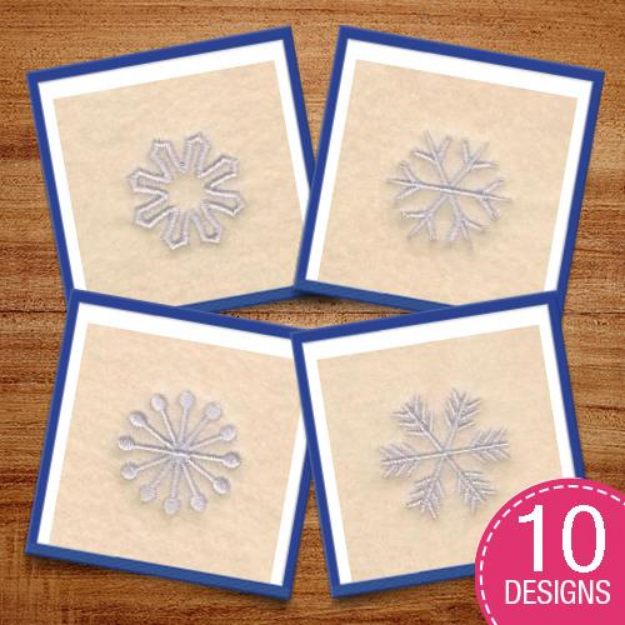 Picture of Snowflake Accents Embroidery Design Pack