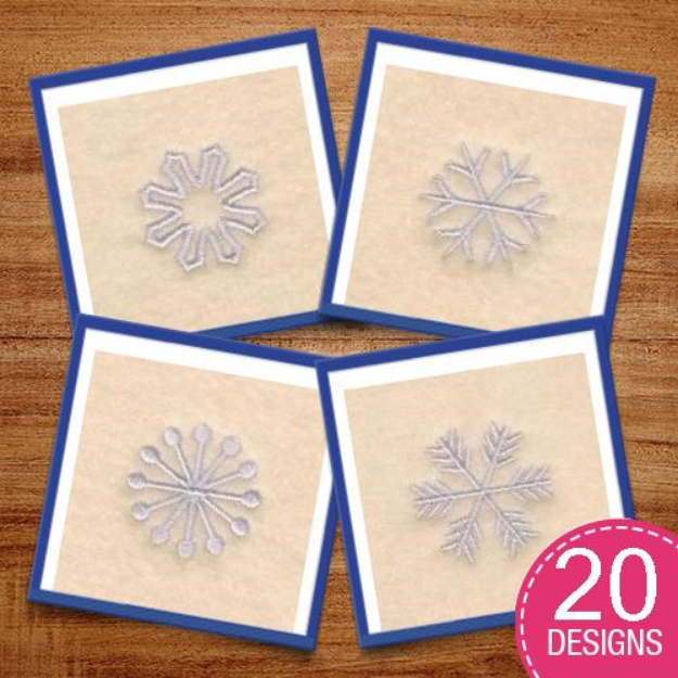 Picture of Snowflakes Combined Embroidery Design Pack