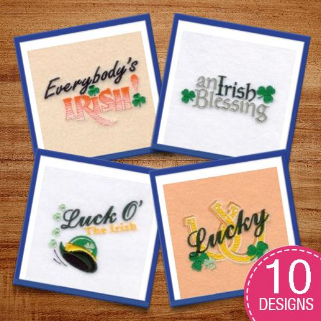 Picture of Luck O The Irish Embroidery Design Pack