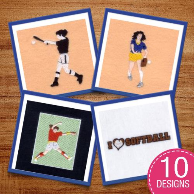 Picture of Softball Embroidery Design Pack