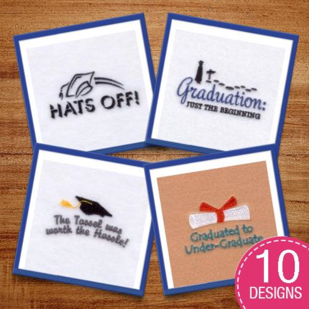 Picture of Graduation Embroidery Design Pack
