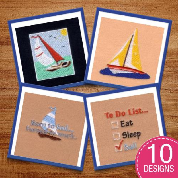 Picture of Sailing Embroidery Design Pack