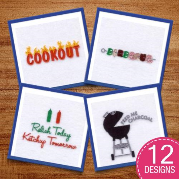 Picture of 4th of July Cookout Embroidery Design Pack