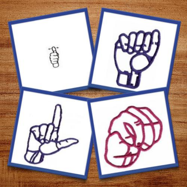 Picture of ASL Outline Embroidery Design Pack
