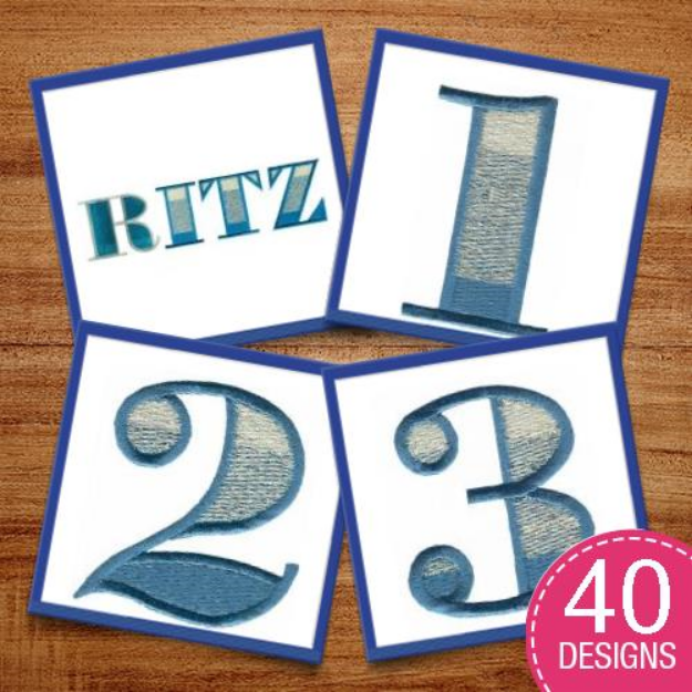 Picture of Ritz Font Embroidery Design Pack