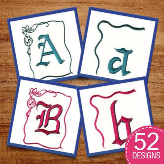 Picture of Bow Font Embroidery Design Pack