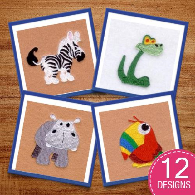 Picture of Jungle Animals  Embroidery Design Pack