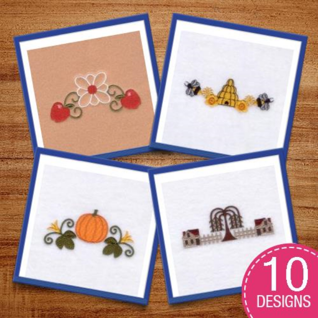 Picture of Fall Folk Art  Embroidery Design Pack