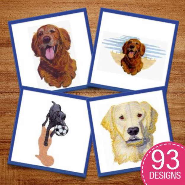 Picture of Realistic Sporting Dogs Embroidery Design Pack