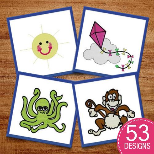 Picture of Children's Package Embroidery Design Pack