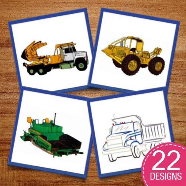 Picture of Construction Package  Embroidery Design Pack