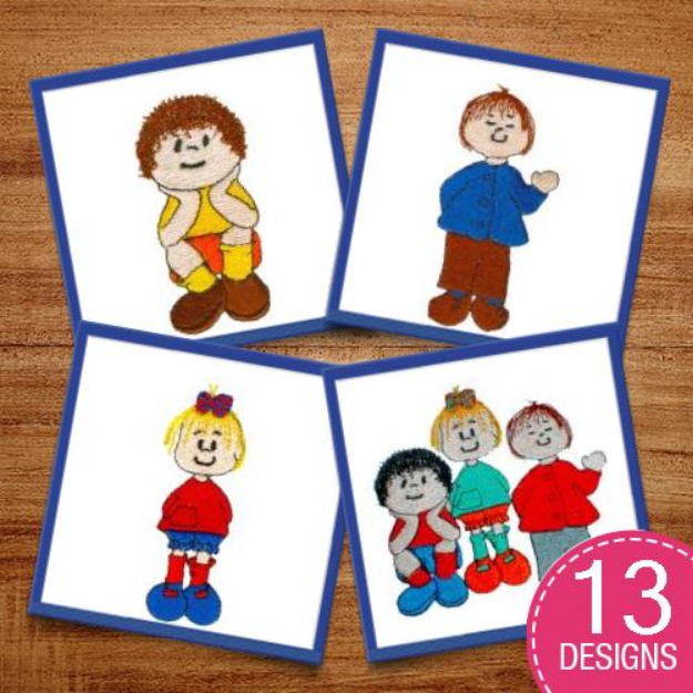 Picture of Little People Package Embroidery Design Pack