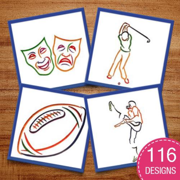 Picture of Multicolor Blitz COMBO Embroidery Design Pack