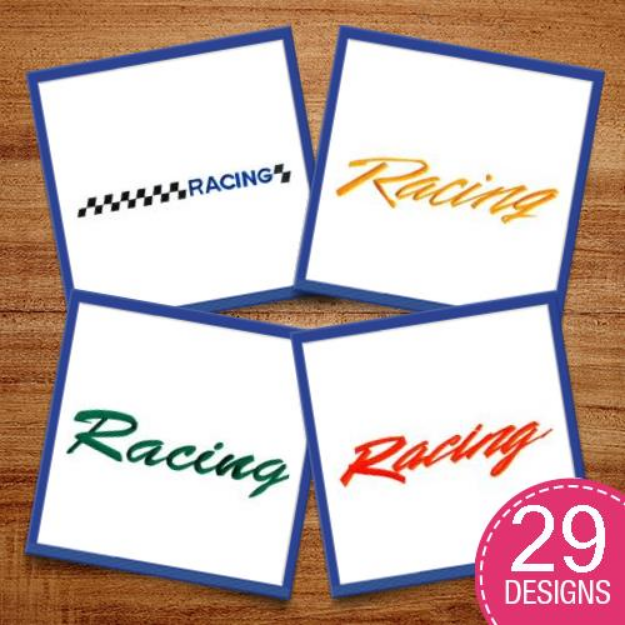 Picture of Racing Series Package   Embroidery Design Pack