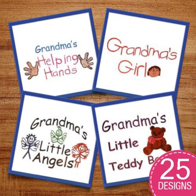 Picture of Grandma Package Embroidery Design Pack