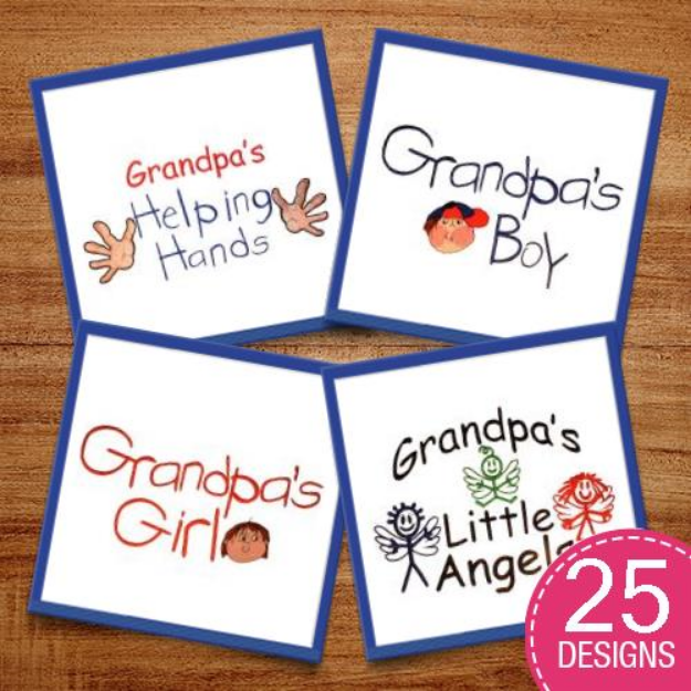 Picture of Grandpa Package Embroidery Design Pack