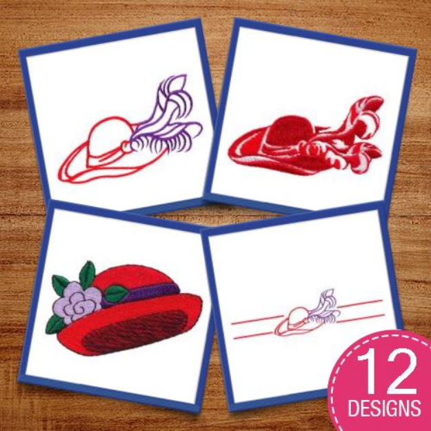 Picture of Red Hat Package Embroidery Design Pack