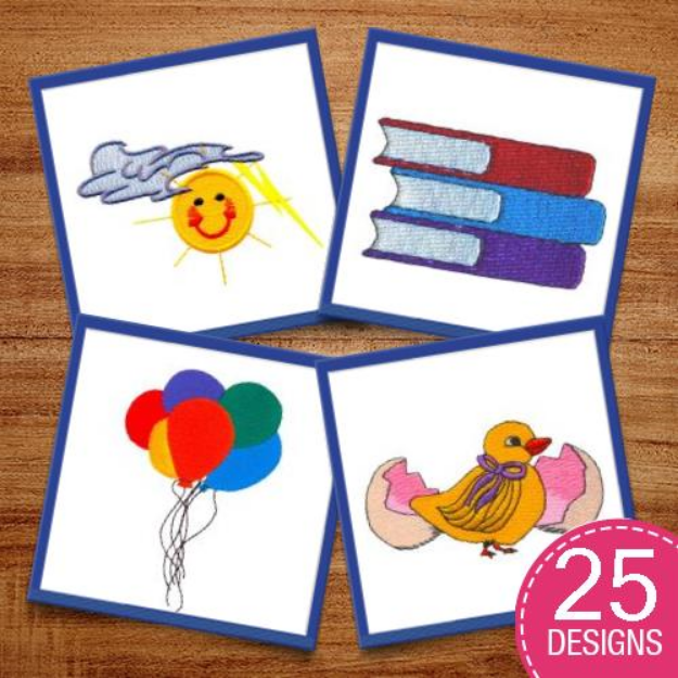 Picture of Kid Stuff Package Embroidery Design Pack