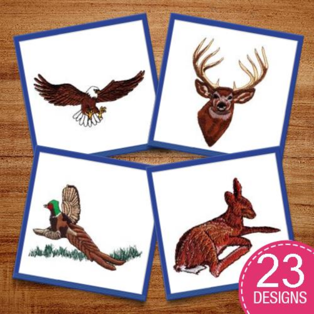 Picture of Wildlife Package Embroidery Design Pack