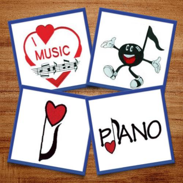 Picture of Music Lovers Package Embroidery Design Pack