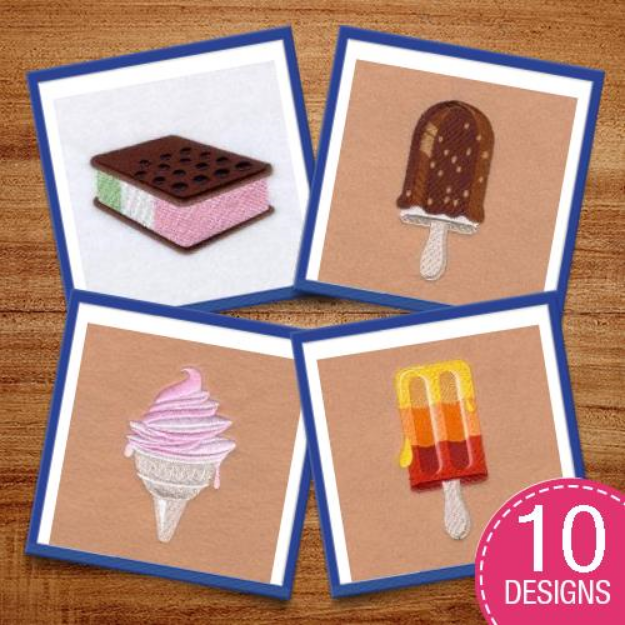 Picture of Ice Cream Treats #2 Embroidery Design Pack