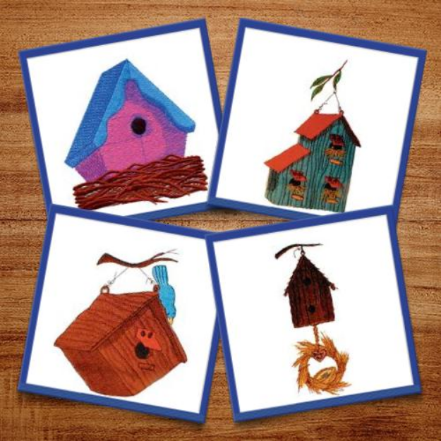 Picture of Birdhouse Package Embroidery Design Pack