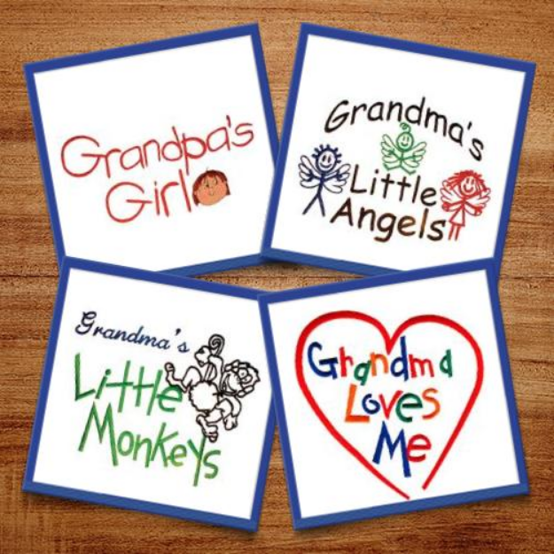 Picture of Grandma and Grandpa Package Embroidery Design Pack