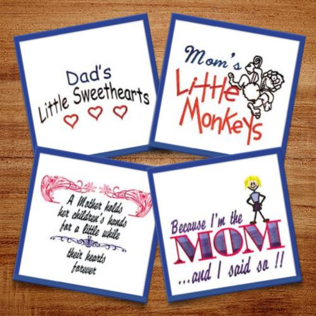 Picture of Mom and Dad Package Embroidery Design Pack
