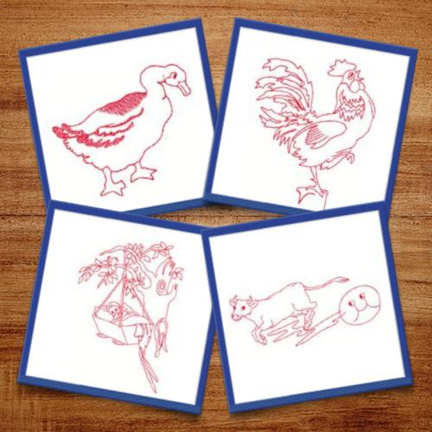 Picture of Redwork Package #2 Embroidery Design Pack
