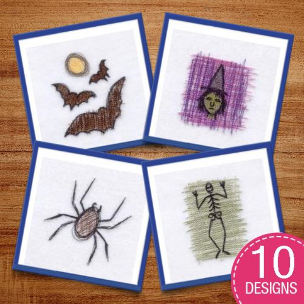 Picture of Sketched Halloween Design Pack Embroidery Design Pack